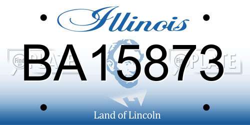 BA15873 Illinois License Plate