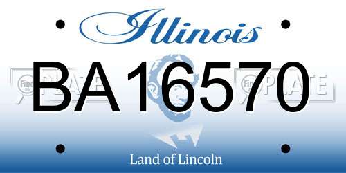 BA16570 Illinois License Plate