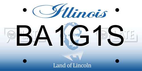 BA1G1S Illinois License Plate