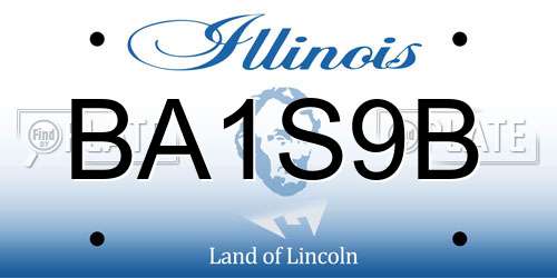 BA1S9B Illinois License Plate