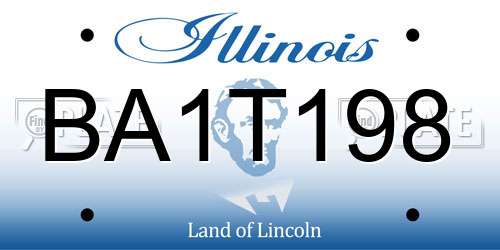 BA1T198 Illinois License Plate