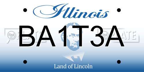 BA1T3A Illinois License Plate