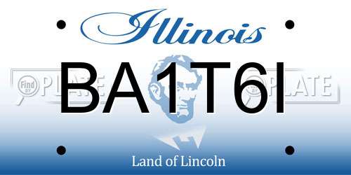 BA1T6I Illinois License Plate