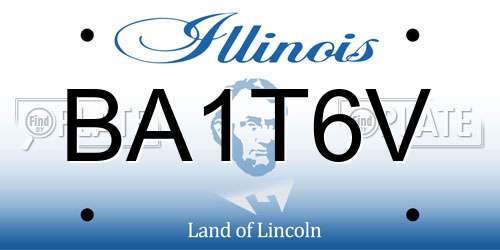 BA1T6V Illinois License Plate