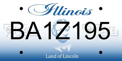 BA1Z195 Illinois License Plate