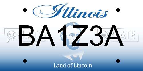 BA1Z3A Illinois License Plate