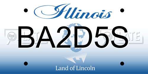 BA2D5S Illinois License Plate