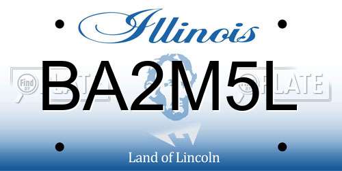 BA2M5L Illinois License Plate