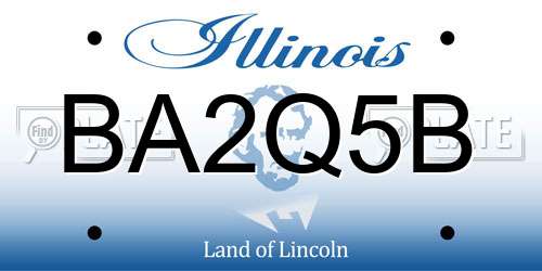 BA2Q5B Illinois License Plate