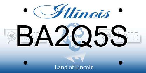 BA2Q5S Illinois License Plate