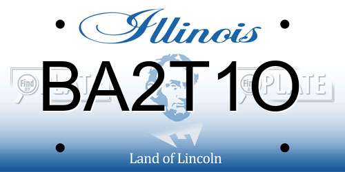 BA2T1O Illinois License Plate