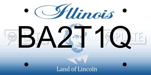 BA2T1Q Illinois License Plate
