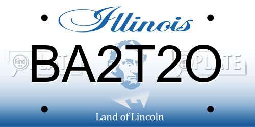 BA2T2O Illinois License Plate