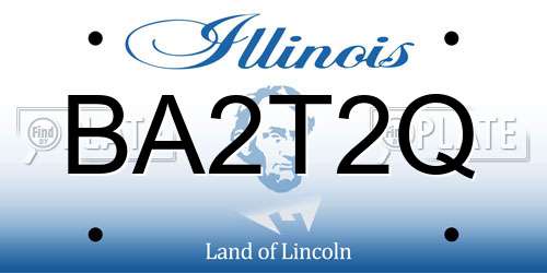 BA2T2Q Illinois License Plate