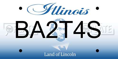 BA2T4S Illinois License Plate