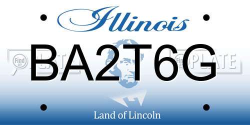 BA2T6G Illinois License Plate