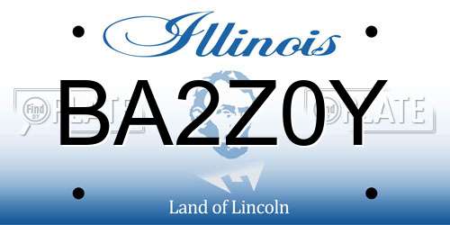 BA2Z0Y Illinois License Plate