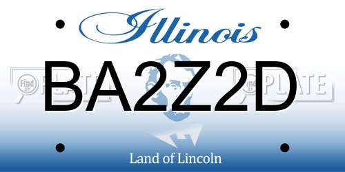 BA2Z2D Illinois License Plate