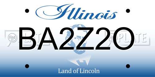 BA2Z2O Illinois License Plate