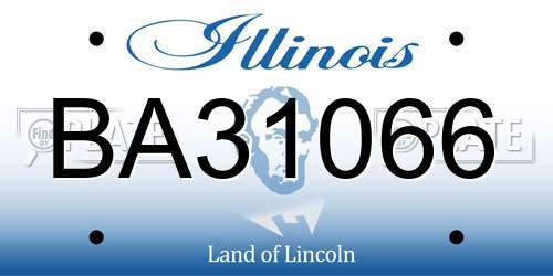 BA31066 Illinois License Plate