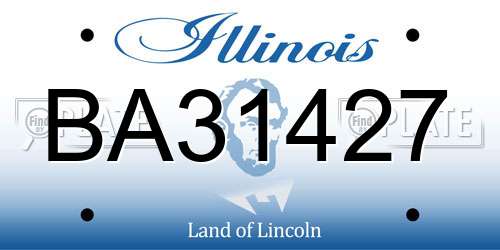 BA31427 Illinois License Plate