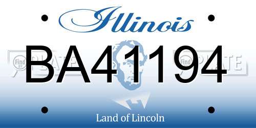 BA41194 Illinois License Plate