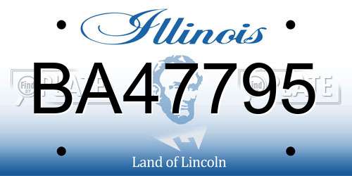 BA47795 Illinois License Plate