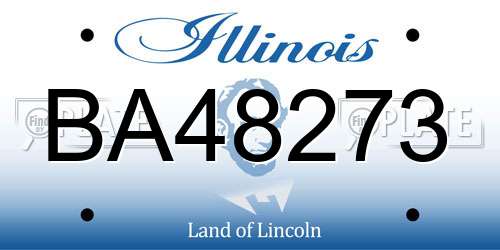 BA48273 Illinois License Plate