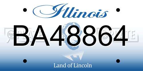 BA48864 Illinois License Plate