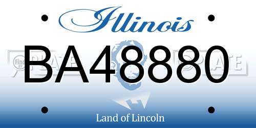BA48880 Illinois License Plate