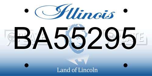 BA55295 Illinois License Plate