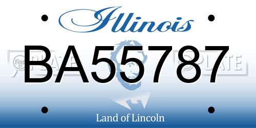 BA55787 Illinois License Plate
