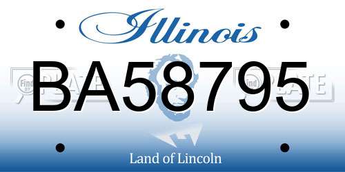 BA58795 Illinois License Plate