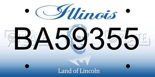 BA59355 Illinois License Plate