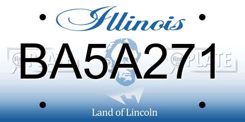 BA5A271 Illinois License Plate