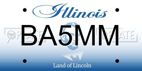 BA5MM Illinois License Plate