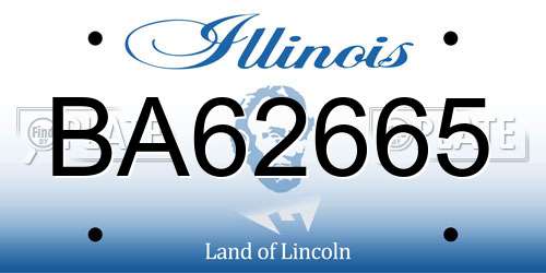 BA62665 Illinois License Plate