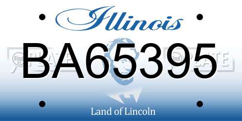BA65395 Illinois License Plate