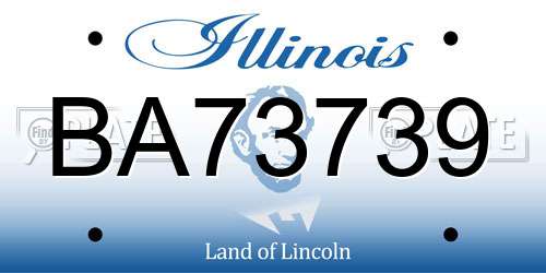 BA73739 Illinois License Plate