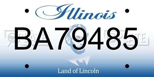 BA79485 Illinois License Plate