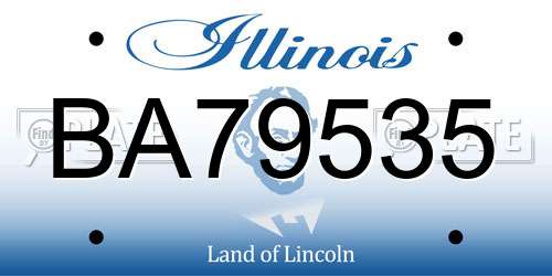 BA79535 Illinois License Plate