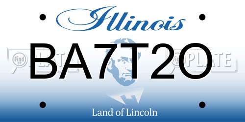 BA7T2O Illinois License Plate