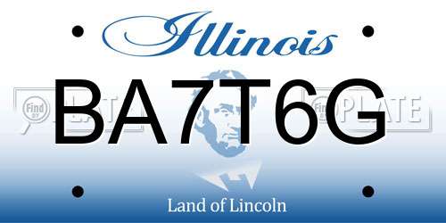 BA7T6G Illinois License Plate