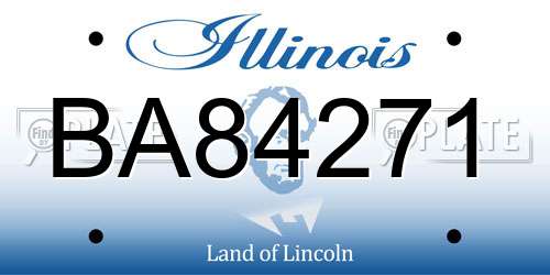 BA84271 Illinois License Plate