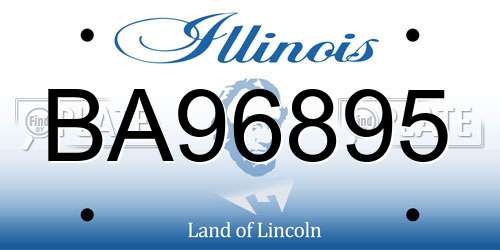 BA96895 Illinois License Plate