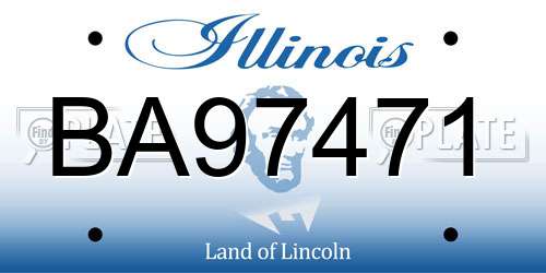 BA97471 Illinois License Plate