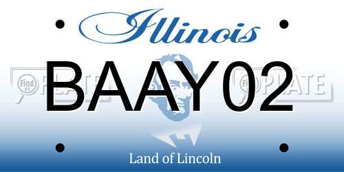 BAAY02 Illinois License Plate