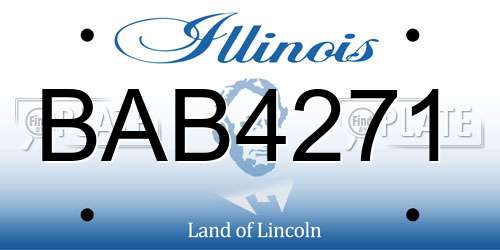 BAB4271 Illinois License Plate