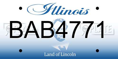 BAB4771 Illinois License Plate