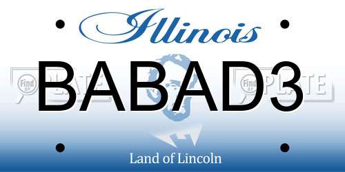BABAD3 Illinois License Plate